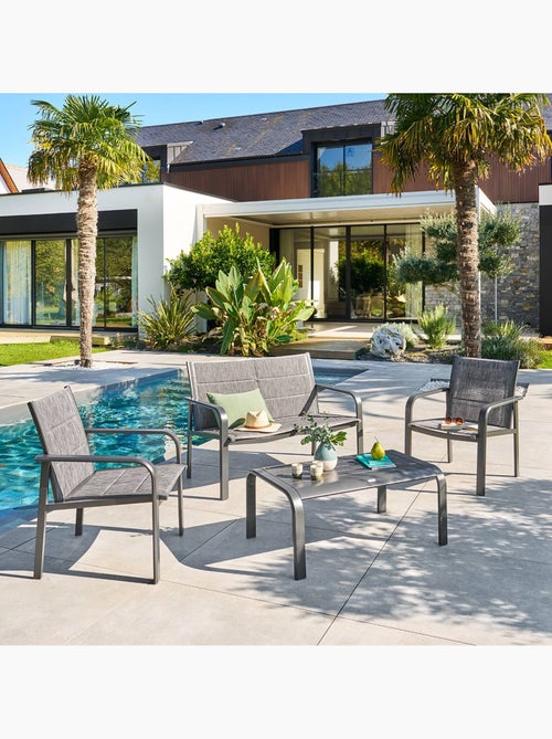 Salon de jardin 4 places en aluminium PIAZZA - Kiabi Salon de jardin 4 places en aluminium PIAZZA - Kiabi