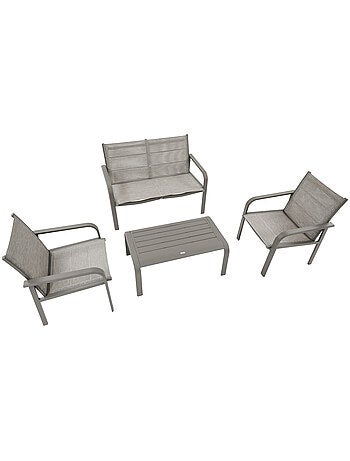 Salon de jardin 4 places en aluminium PIAZZA