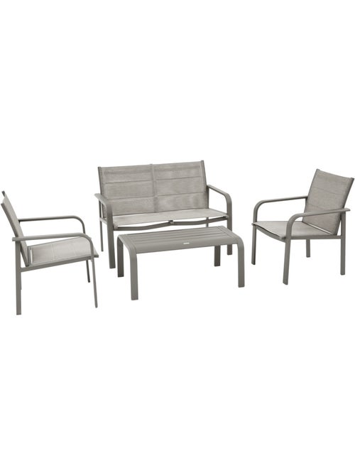 Salon de jardin 4 places en aluminium PIAZZA - Kiabi Salon de jardin 4 places en aluminium PIAZZA - Kiabi