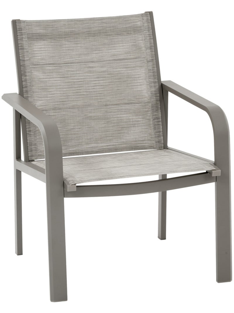 Salon de jardin 4 places en aluminium PIAZZA Marron - Kiabi