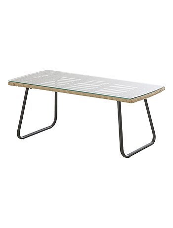 Salon de jardin 4 places Lambada - 2 fauteuils, un canapé et 1 table basse