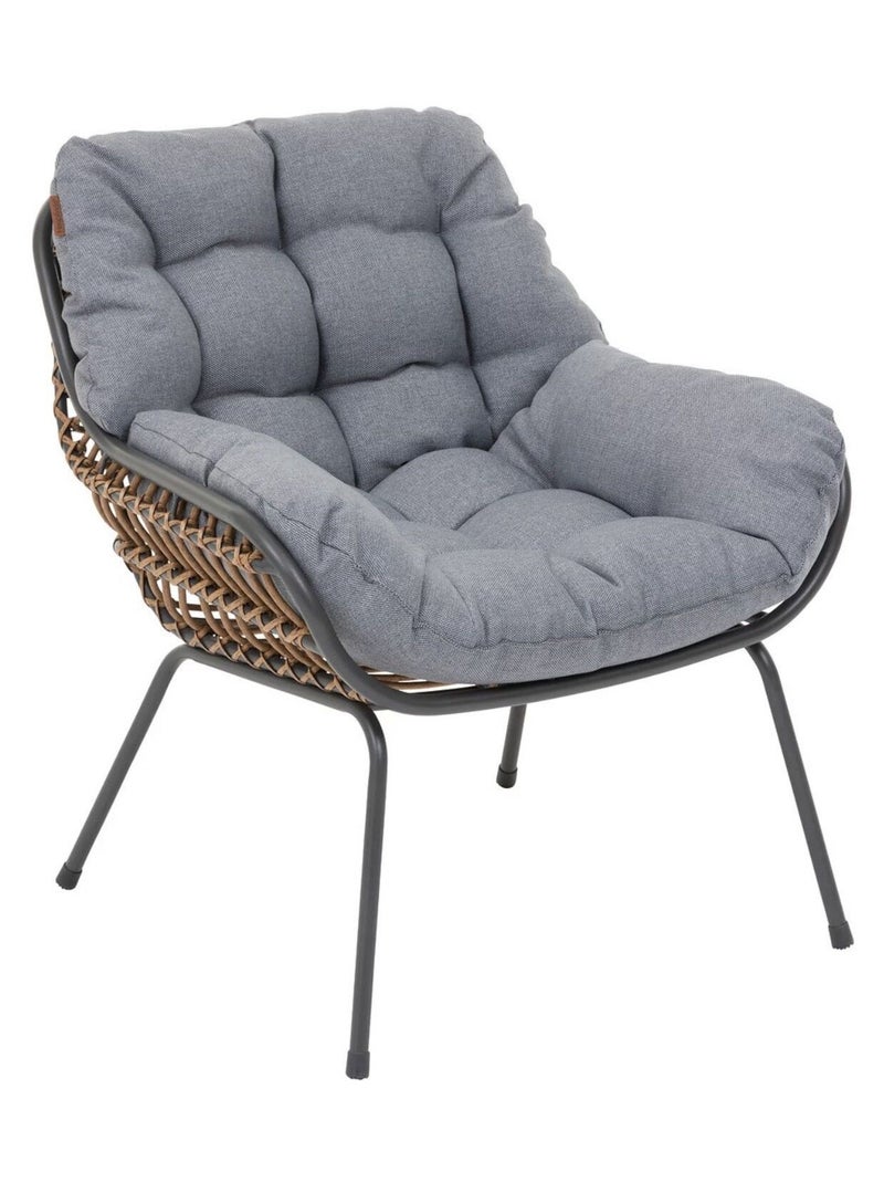 Salon de jardin 4 places PAOPAO Gris foncé - Kiabi