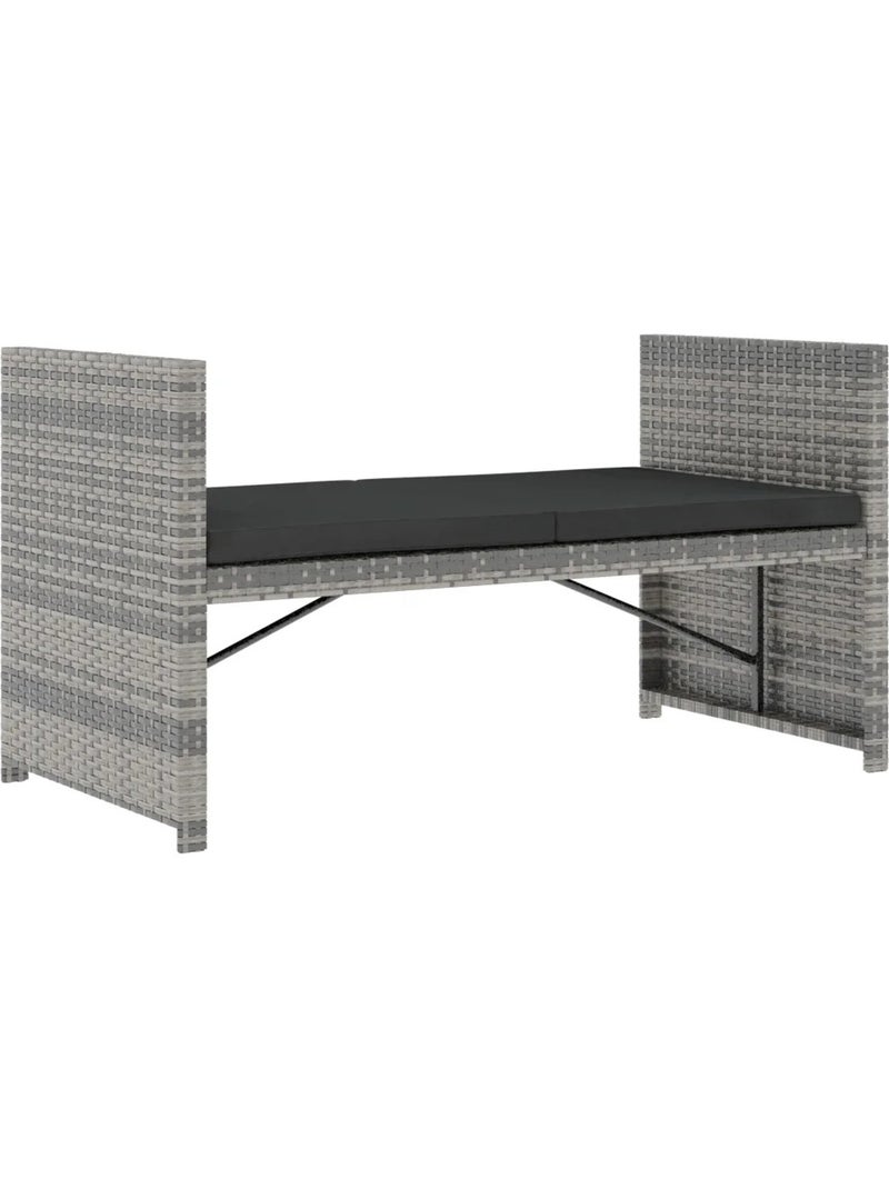 Salon de jardin 5 pièces avec coussins Gris clair - Kiabi