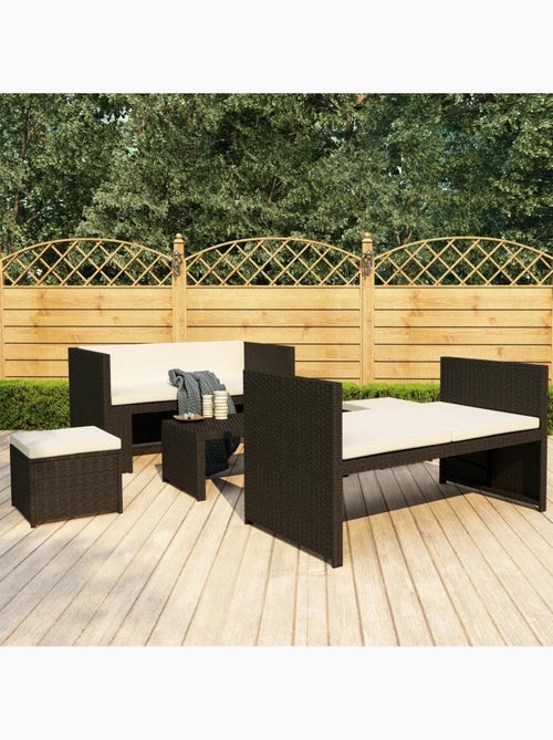 Salon de jardin 5 pièces avec coussins - Kiabi