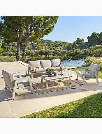 Salon de jardin 5 places en aluminium AXIOME