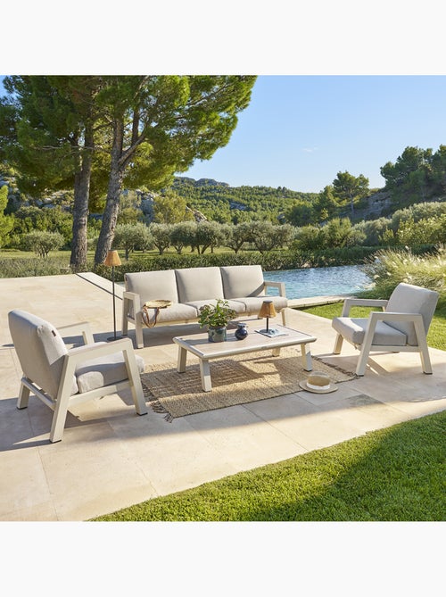 Salon de jardin 5 places en aluminium AXIOME - Kiabi Salon de jardin 5 places en aluminium AXIOME - Kiabi