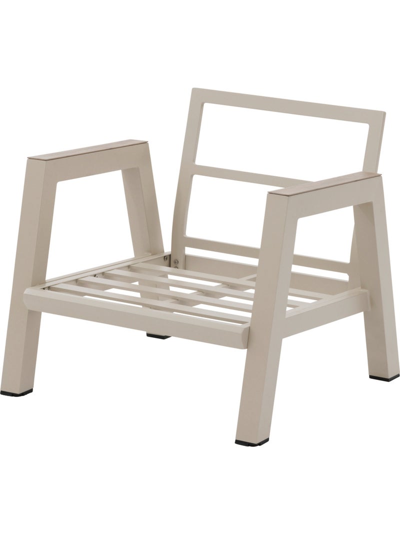 Salon de jardin 5 places en aluminium AXIOME Beige argile - Kiabi