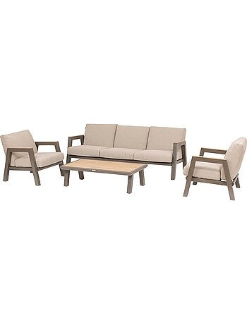 Salon de jardin 5 places en aluminium axiome