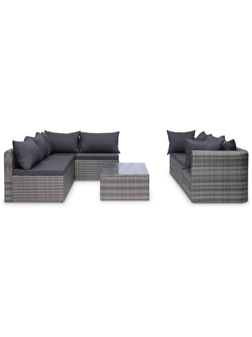 Salon de jardin avec coussin, résine tressée - Kiabi Salon de jardin avec coussin, résine tressée - Kiabi