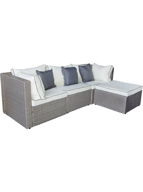 Salon de jardin bas en résine tressée - Kiabi