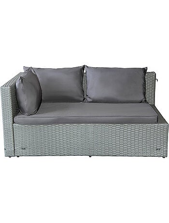 Salon de jardin bas en résine tressée