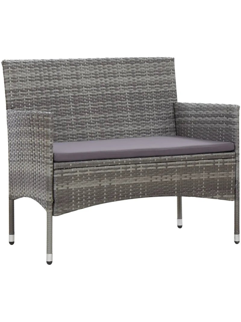 Salon de jardin confortable 4 pièces Gris clair - Kiabi