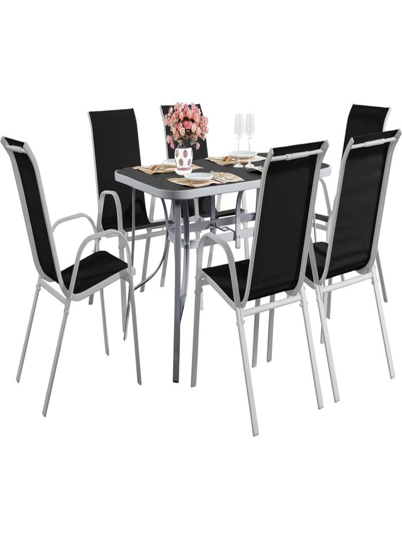 Salon de jardin  Cordoba + Tropic 6 personnes Noir Noir - Kiabi