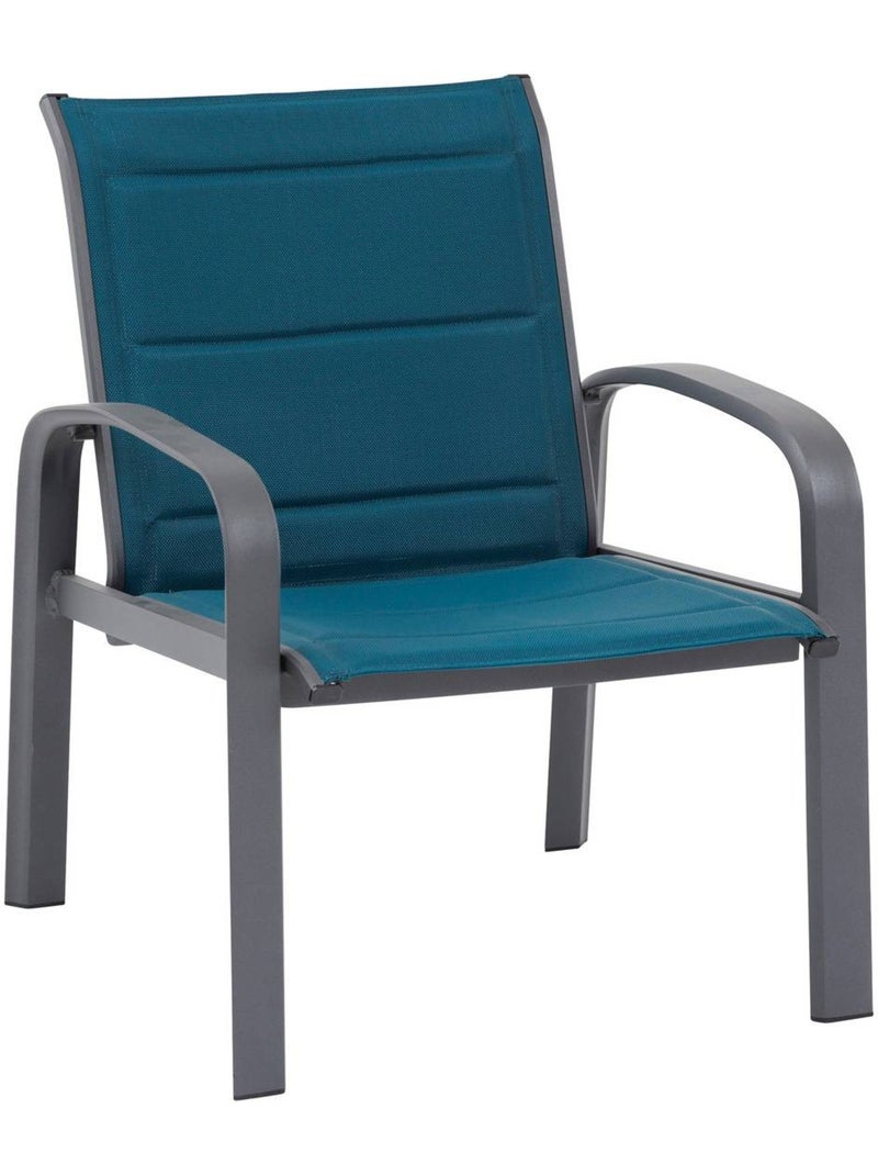 Salon de jardin duo 2 places en aluminium elyn Bleu canard - Kiabi
