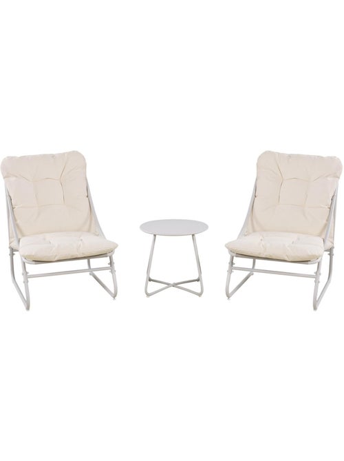 Salon de jardin en acier 2 places ANTIBES - Kiabi