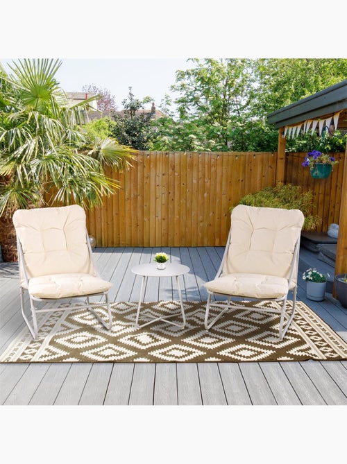 Salon de jardin en acier 2 places ANTIBES - Kiabi