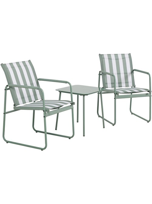 Salon de jardin en acier 2 places NICE - Kiabi