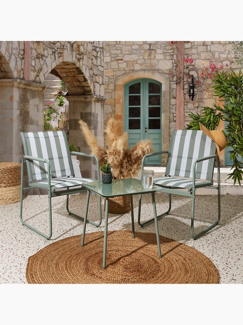 Salon de jardin en acier 2 places NICE - Kiabi