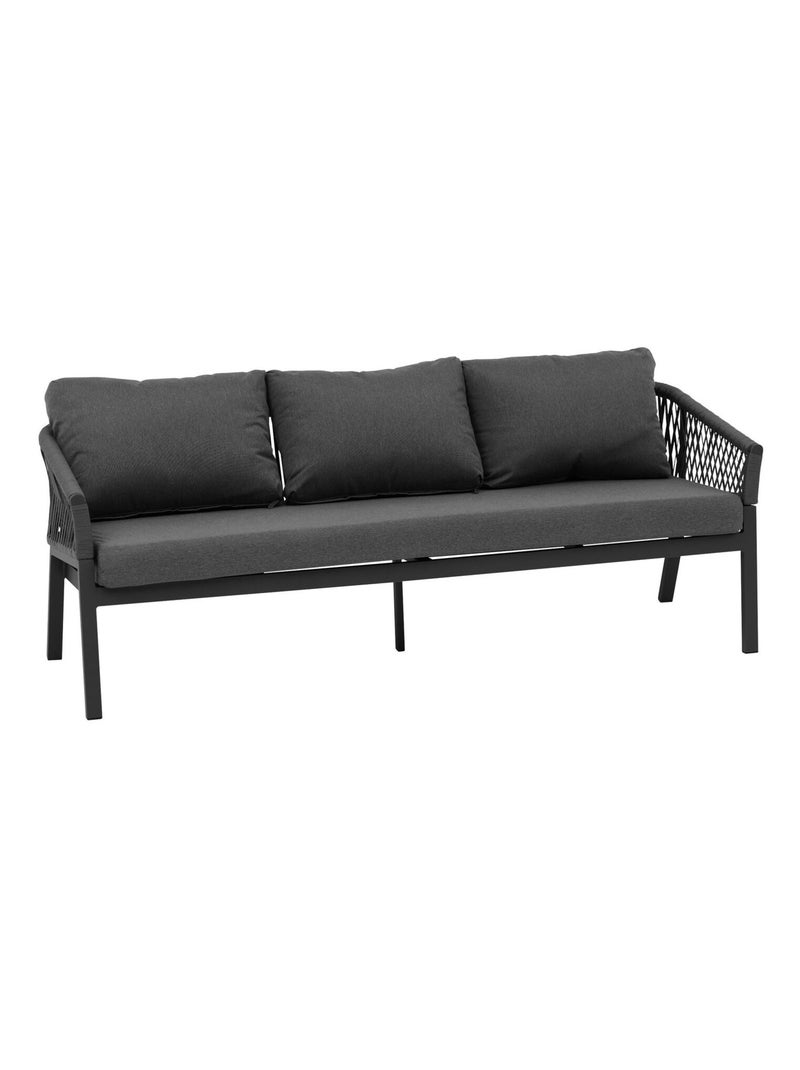 Salon de jardin en aluminium 5 places ORIENGO Gris foncé - Kiabi