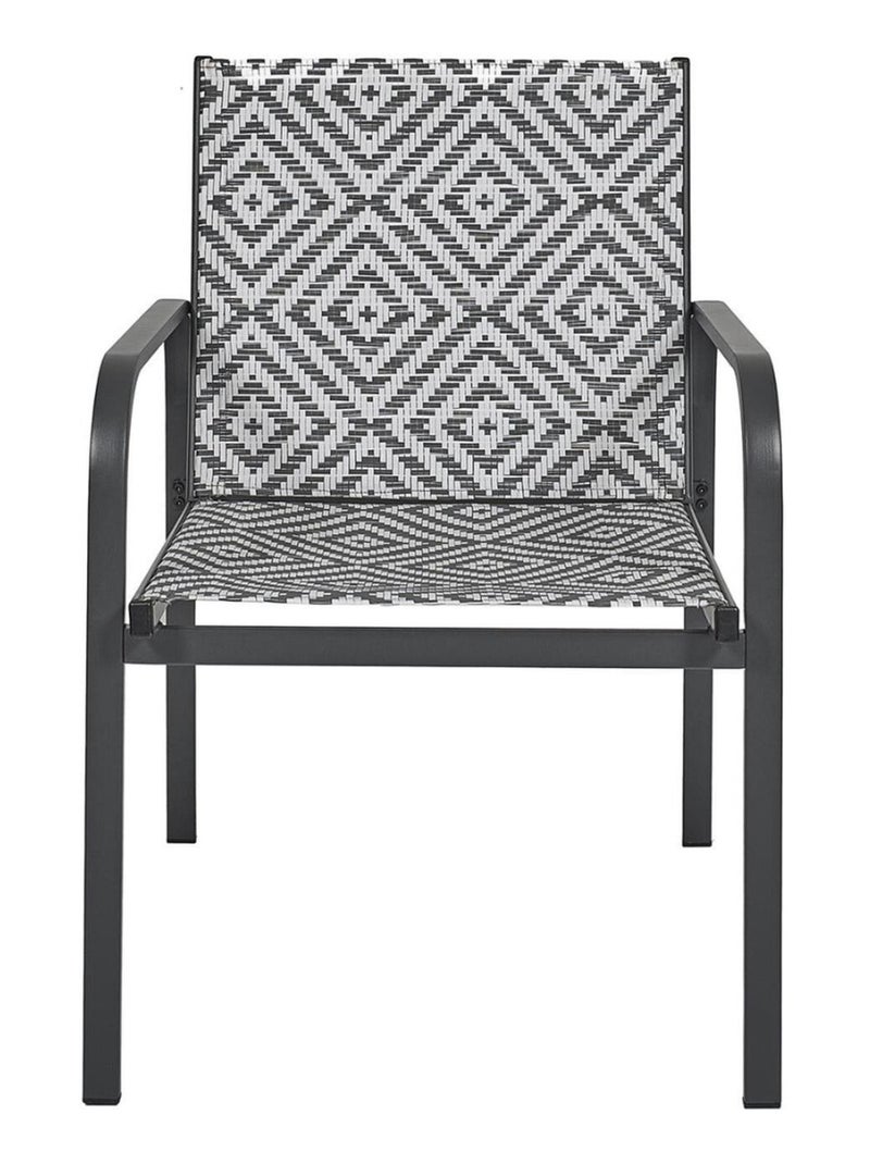 Salon de jardin en aluminium et texaline 2 places MEXICO Gris - Kiabi