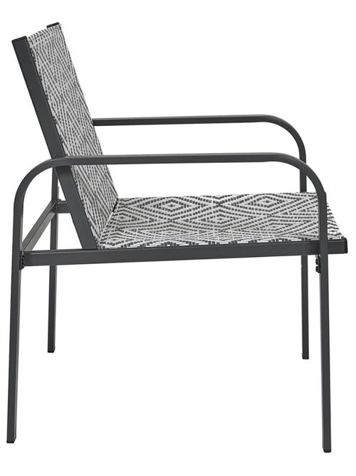 Salon de jardin en aluminium et texaline 2 places MEXICO - Kiabi