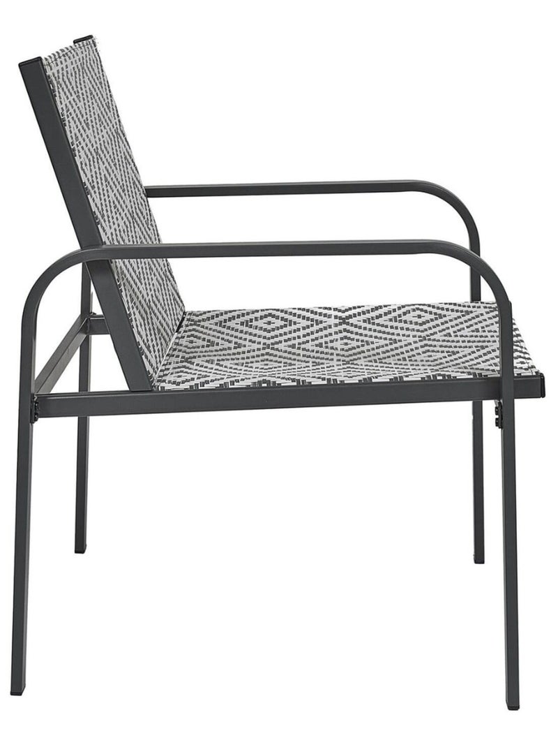 Salon de jardin en aluminium et texaline 2 places MEXICO Gris - Kiabi
