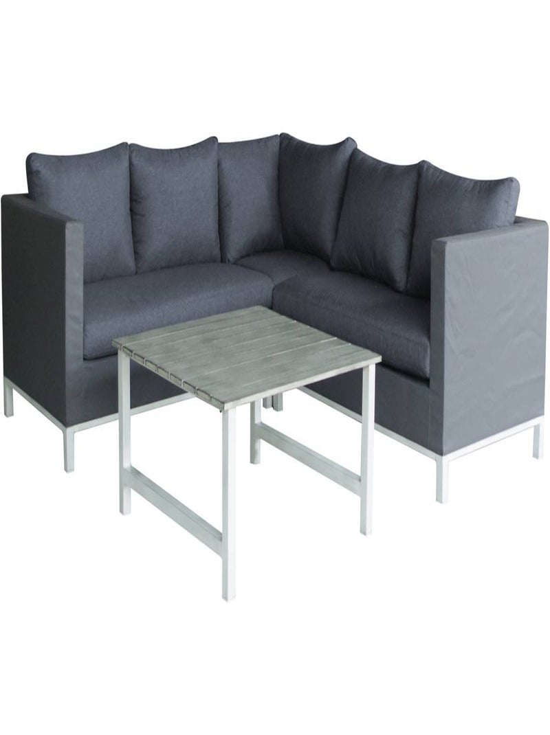 Salon de jardin en aluminium "Turin" - Phoenix - Gris Gris - Kiabi