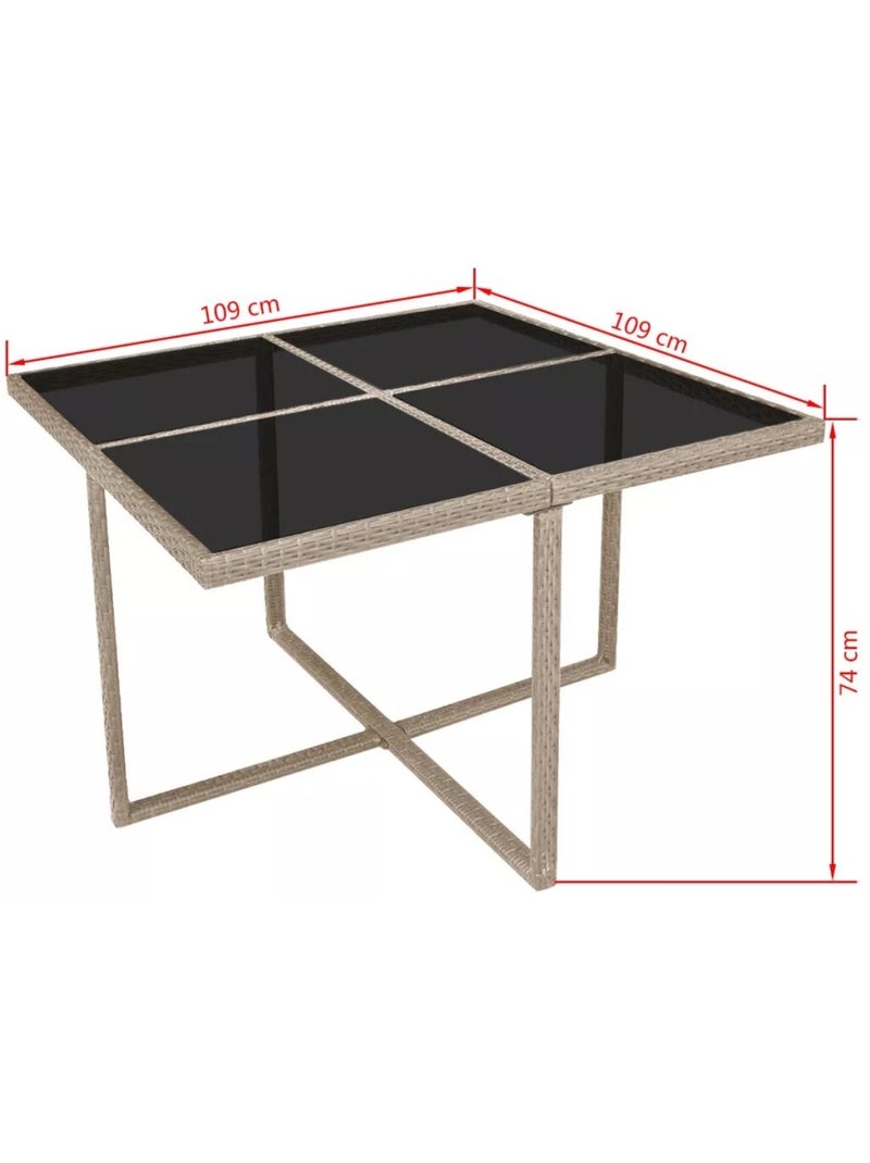 Salon de jardin encastrable en rotin Beige - Kiabi