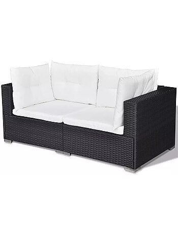 Salon de jardin modulable en résine tressée