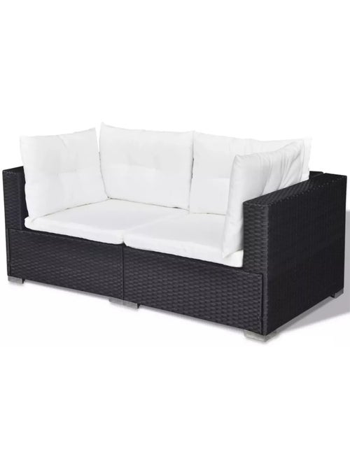 Salon de jardin modulable en résine tressée - Kiabi