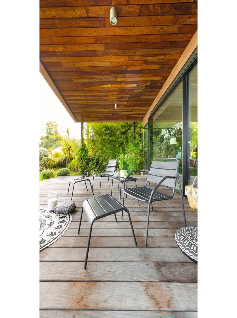 Salon de jardin relax 2 places PHUKET Gris foncé - Kiabi