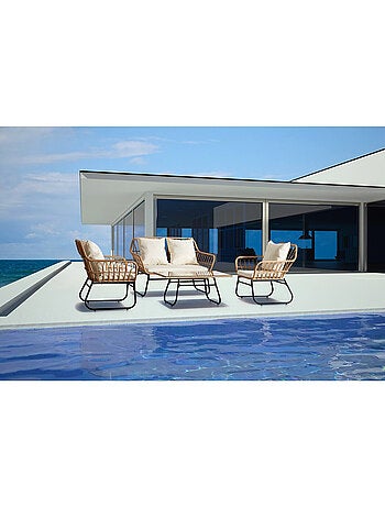 Salon de jardin rotin