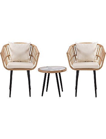 Salon de jardin rotin