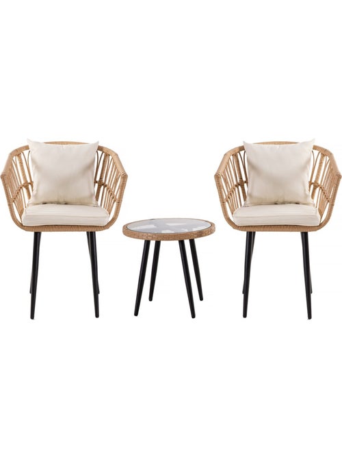 Salon de jardin rotin - Kiabi