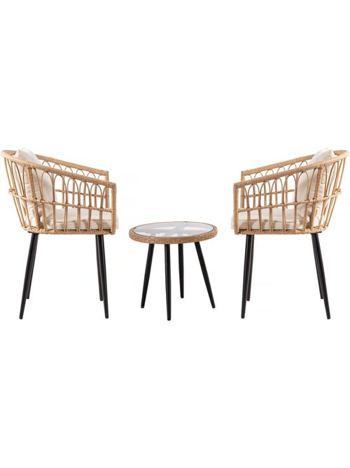 Salon de jardin rotin - Kiabi