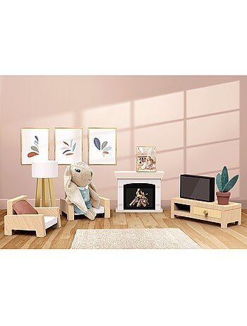 Salon de la maison de poupée lapin