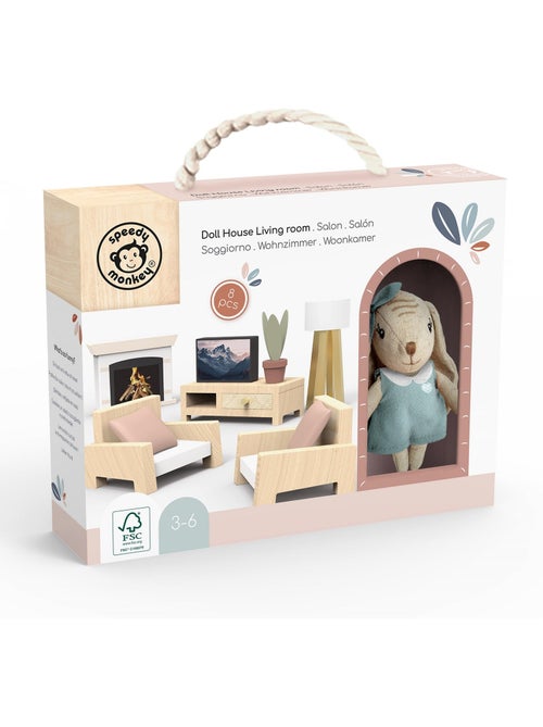 Salon de la maison de poupée lapin - Kiabi