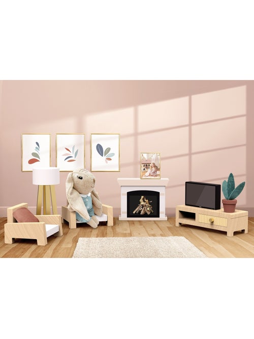 Salon de la maison de poupée lapin - Kiabi