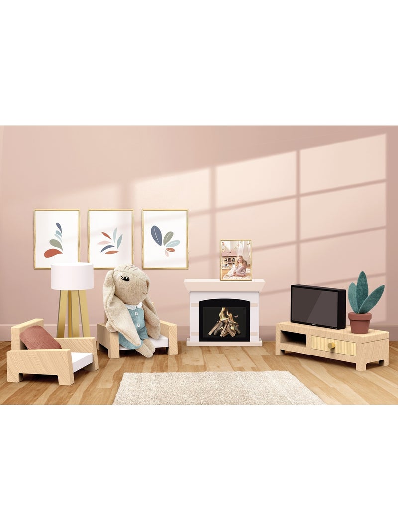 Salon de la maison de poupée lapin Beige - Kiabi