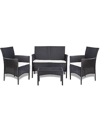 Salon détente 4 pièces avec coussins