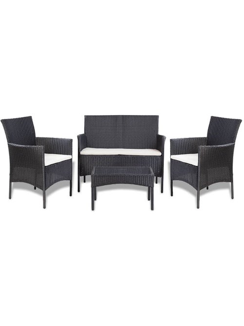 Salon détente 4 pièces avec coussins - Kiabi