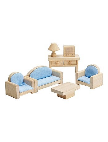 Salon en bois naturel