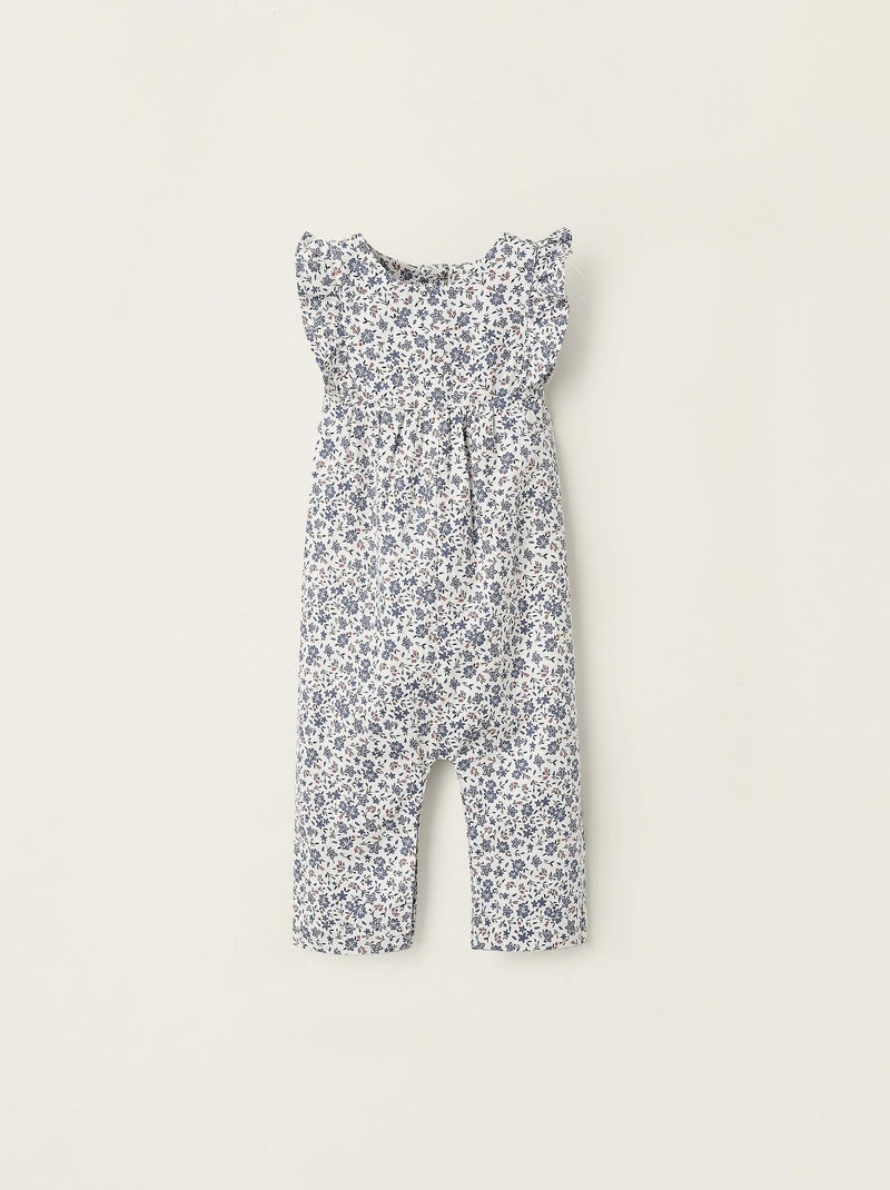 Salopette 100% coton, floral FRENCH CONNECTION Blanc Bleu - Kiabi
