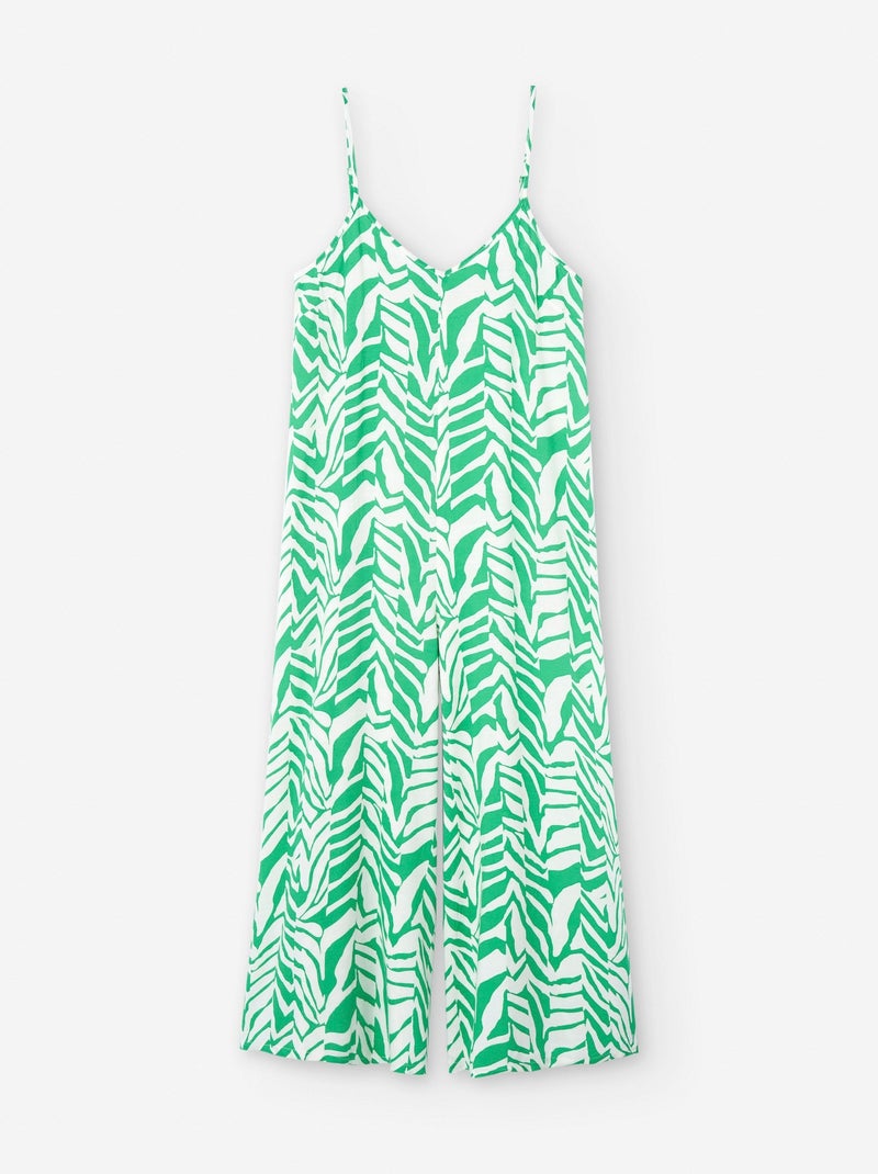Salopette à Bretelles avec Motif Vert - Kiabi