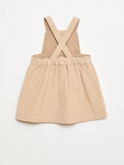 Salopette à bretelles en velours - Kiabi