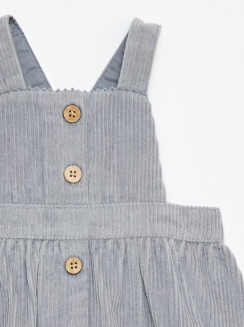 Salopette à bretelles en velours - Kiabi