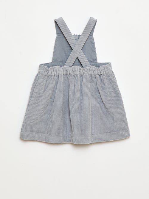 Salopette à bretelles en velours - Kiabi