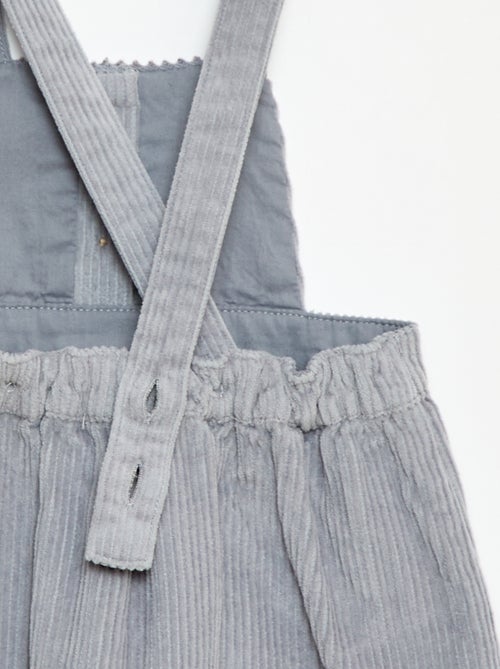 Salopette à bretelles en velours - Kiabi