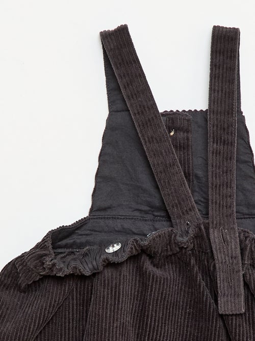 Salopette à bretelles en velours - Kiabi