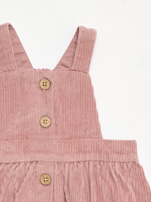 Salopette à bretelles en velours - Kiabi